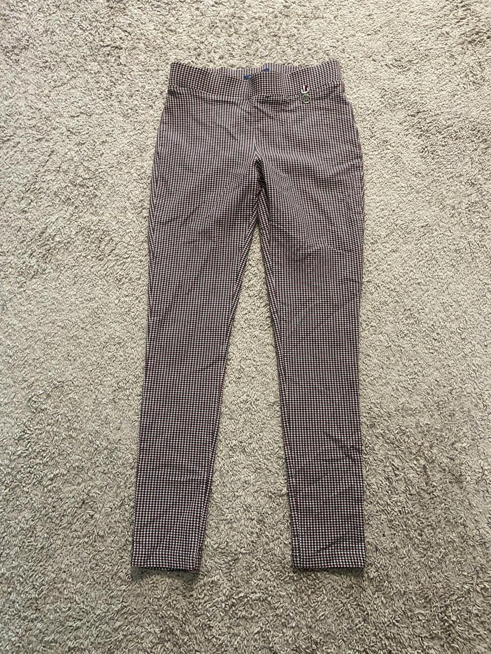 Tommy Hilfiger Pants Womens 4 Multicolor Check Twill Skinny Leg Pull On